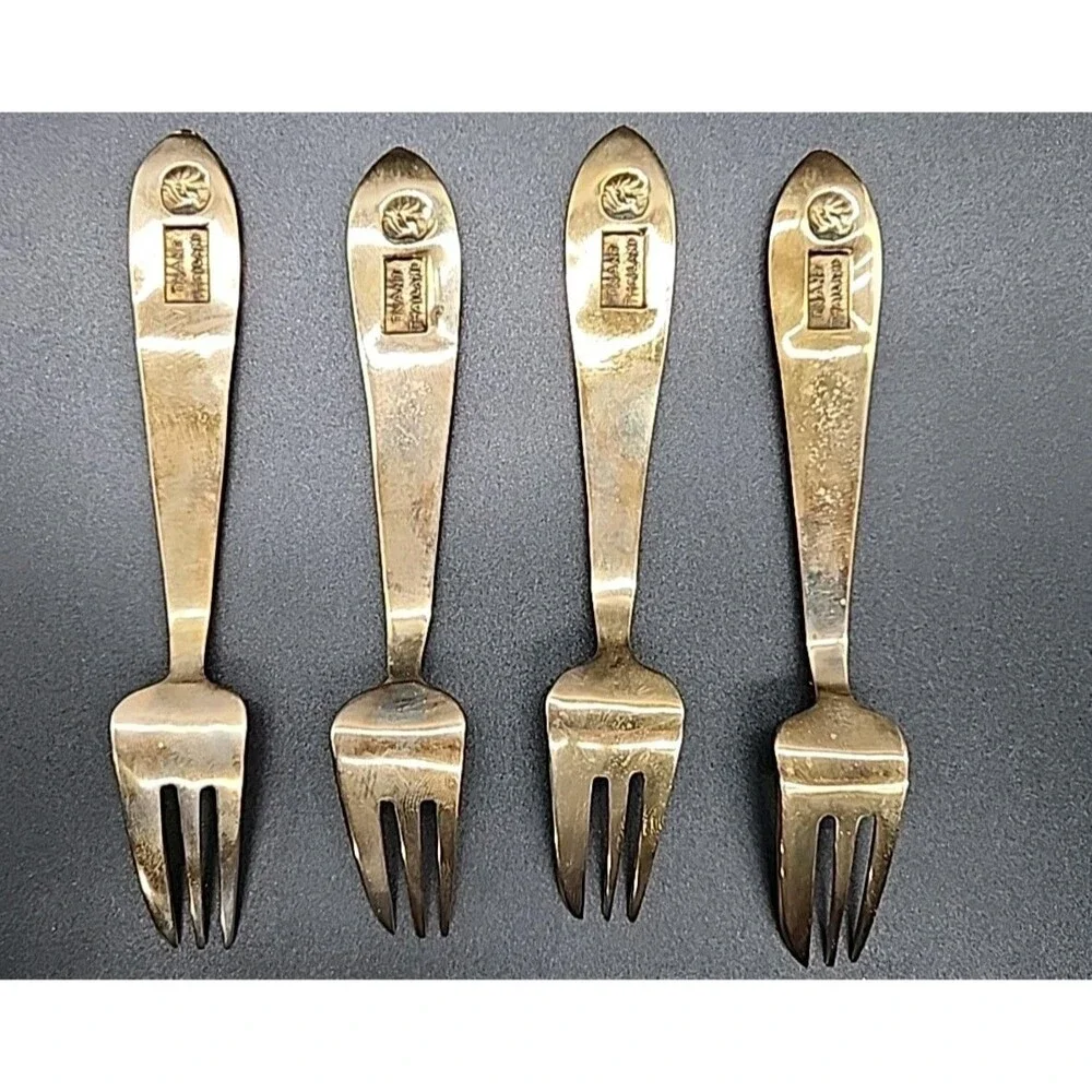 Vtg Thailapidary Buddha 19 Pcs Bronze Goddess Serving Set